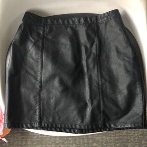 Black Leather Skirt